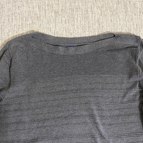 Apt. 9 Charcoal Gray Textured Knit Sweater XL Lightweight Minimalist Workwear - Picture 4 of 15